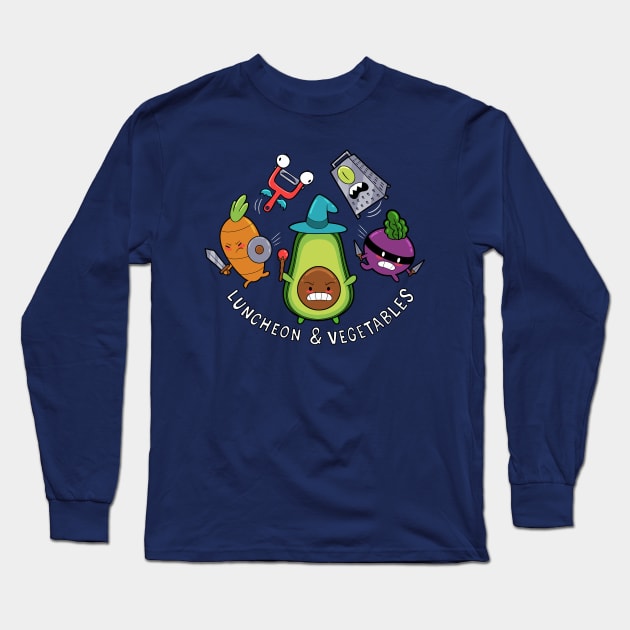 Luncheon and Vegetables Long Sleeve T-Shirt by Queenmob